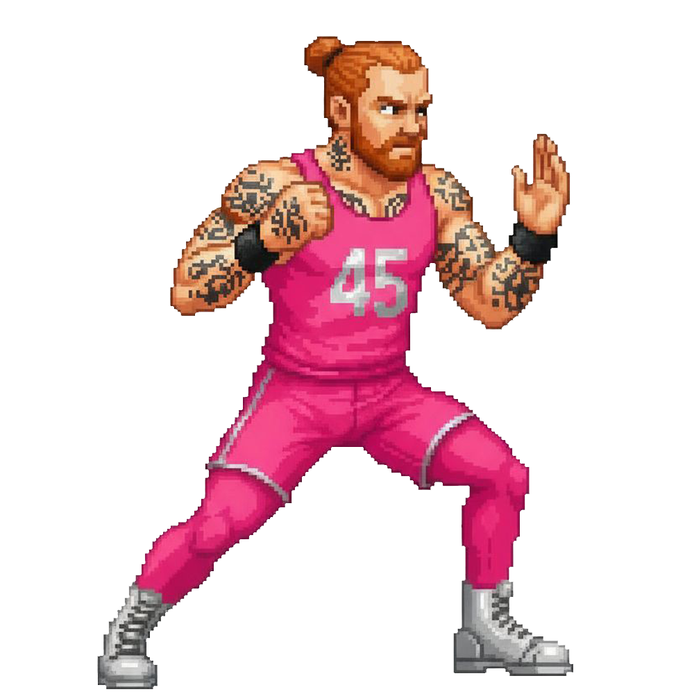 ANTTI HYYRYNEN - Romantic Särä-Män from Lemi - WÖYH FIGHTER II - 1990s Arcade Game created by Peki Sinikoski