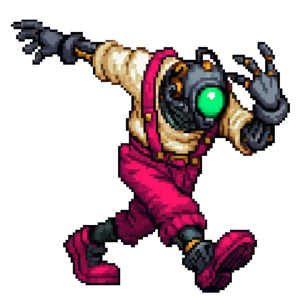 MUUNTOPÄÄ - Mad Robot from Jakodajaada - WÖYH FIGHTER II - 1990s Arcade Game created by Peki Sinikoski