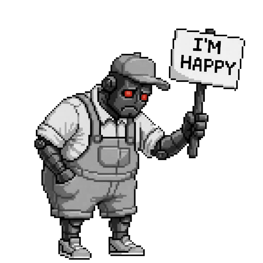 Sad and depressed robot from Finland - WÖYH FIGHTER II - 1990s Arcade Game created by Peki Sinikoski